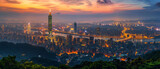 Fototapeta Londyn - Taipei City Beautiful Panorama