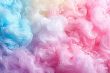 Wall Mural -  close-up of a colorful cotton candy background