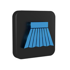 Poster - Blue Skirt icon isolated on transparent background. Black square button.