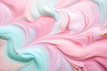 Wall Mural - abstract textured background: a creative marble wave in pink and pastel colours - artistic fluid spl