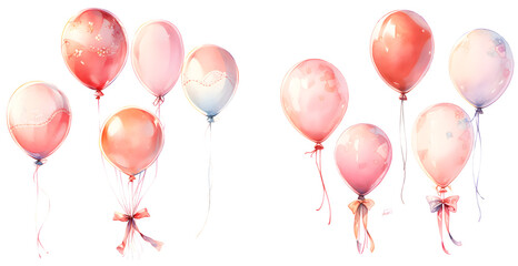 Sticker - Watercolor balloon clipart for graphic resources