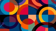 Geometric Pattern With Overlapping Circles Ai Generated Art