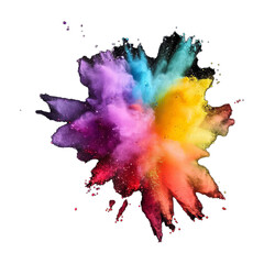 Canvas Print - colorful rainbow holi paint color powder explosion