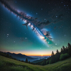 Wall Mural - starry night sky background vector illustration