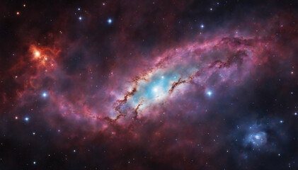 Wall Mural - starry night sky. universe exploration and astronomy. supernova desktop background.