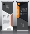 © Jazz Allen - Business Roll up banner vertical template design, for brochure, business, flyer, infographics. modern x-banner and flag-banner advertising. vector illustration