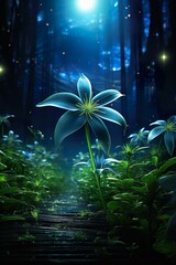 Wall Mural - lily of the valley in the night