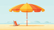 Beach umbrella vector illustration