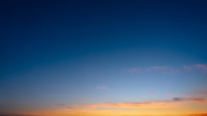 Wall Mural - sunset blue sky,cloud background,evening vivid twilight sky with dense clouds over sea beach in wint