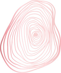 Sticker - Pink scribble circle doodle shape illustration on transparent background.
