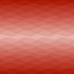 Wall Mural - Gradual wavy red background, seamless vector pattern