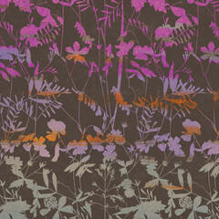 Sticker - Lovely floral background. Meadow grasses.	