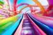 © Luba - Dynamic Spectrum Soar: First-Person Adventure on a Colorful Ride