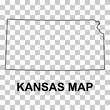 © koblizeek - Kansas map shape, united states of america. Flat concept icon symbol vector illustration