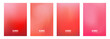 Set of blurred abstract backgrounds. Red and pink color gradients for creative romantic graphic design. Vector illustration.
