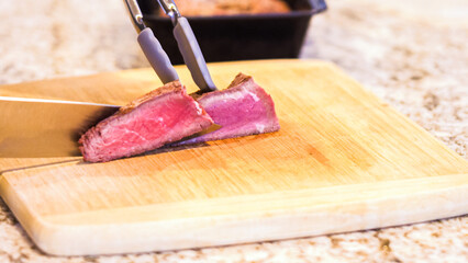 Sticker - Precision-Sliced Medium-Rare Steak