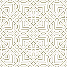 Seamless Geometric Ornament Based On Traditional Islamic Art.Brown Color Lines.Great Design For Fabric,textile,cover,wrapping Paper,background.