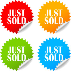 Canvas Print - Just sold vector sticker