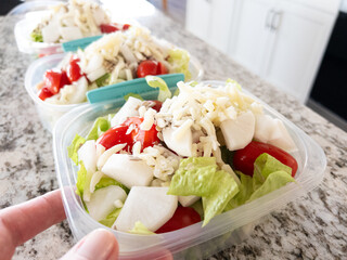 Wall Mural - Fresh Salad Meals in Containers for Healthy Eating