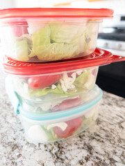 Poster - Fresh Salad Meals in Containers for Healthy Eating