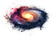 A galaxy isolated on transparent background.