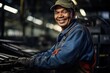 Smiling portrait of a male worker in printing industry