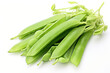 Snow Pea isolated on white background created with Generative Ai