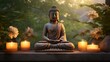 Abstract Beautiful Buddha With natural Background