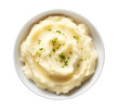 Mashed potatoes isolated on transparent background. PNG file, cut out