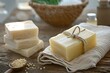 Aromas of Craftsmanship: Traditional Liquid Marseille Soap in Lifestyle Stock Photography - A Blend of Vegetable Oils, Glycerin, and Scents for a Touch of Mediterranean Luxury.

