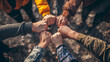 © Viorel Sima - concept of unity and strength illustrated by fists put together