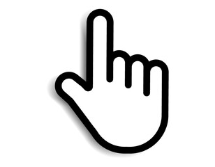 Leinwandbilder - Mouse click cursor set. Hand Cursor. Click icon. Mouse pointer set. Arrow cursor. Pointer click icon. Clicking cursor, pointing hand clicks and waiting loading icons. Website arrows or hand icon.