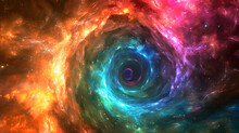 Abstract Cosmic Portal An Abstract Depiction Of A Cosmic Portal, With Swirling Colors And A Radiant Glow Ideal For Psychedelic Art Shows Or Creative Design Elements