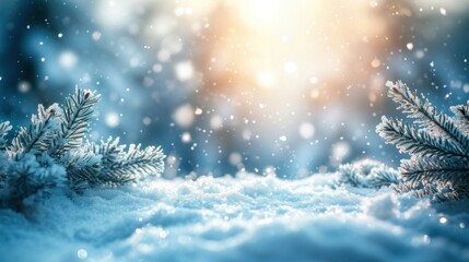 magic winter background with copy space