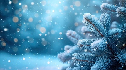 magic winter background with copy space