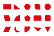 Vector flat geometric basic shapes set. Polygonal, Trendy minimalist basic figure, diamond, circles, hexagon, star, triangle Modern abstract graphic design elements. shape, icon, illustration