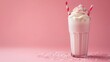 Milk shake advertisment background with copy space