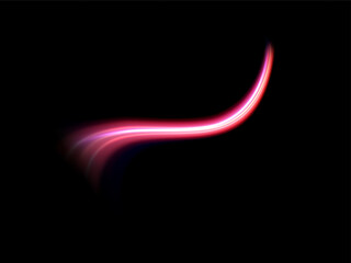 Wall Mural - Pink light lines of speed movement. Light everyday glowing effect. Semicircular wave. Light trail curve swirl. Neon lines of speed and fast wind. Optical fiber incandescent. Pink glowing shiny.