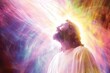 Jesus as a celestial healer Emitting a divine aura of healing