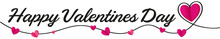 PrintHappy Valentines Day Calligraphy Banner With Pink Hearts Isolated On Transparent Background. Vector EPS 10
