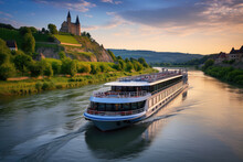 A Picturesque River Cruise, Capturing The Beauty Of Historic Cities, Iconic Landmarks, And Stunning Landscapes.