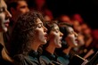 A choir performing choral renditions of popular songs at music party , offering a harmonious and unique musical interpretation, Generative Ai 