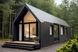 © duyina1990 - Black modern house in the woods