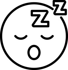 Wall Mural - Sleeping emoji