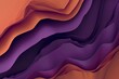 Orange abstract background with wavy lines and curves in a vector art style
