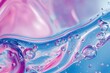 Wavy pink and purple abstract background with flowing bubbles