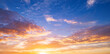 © Volodymyr - Sunset clouds are gathering. Panoramic sunrise or sunset sky with clouds. Sunset Sky on Twilight in the Evening with Sunset. Cloud Nature Sky Backgrounds. Sky Sunrise, Dusk clouds.