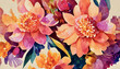 Blumenhintergrund, floral, muster, textur, peach, fuzz, Hintergrund, frühling, neu, copy space, blumen, Aquarell