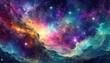 background space star night, wallpaper nebula-rich space with vivid colors and a tapestry of stars. The composition invites viewers
