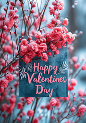 Wall Mural - Valentines letter card design, with 